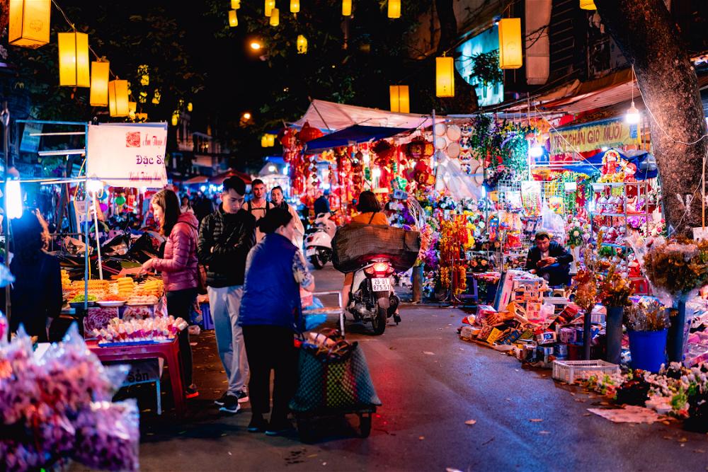 Night market in Hanoi