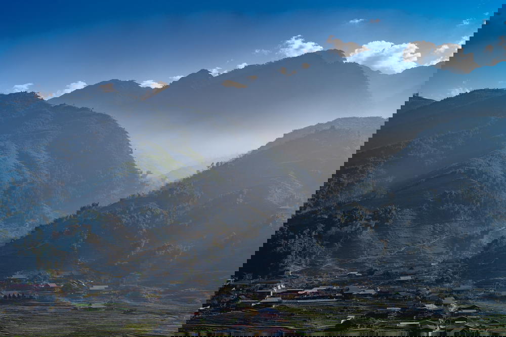 Town in a valley near Sapa, Vietnam